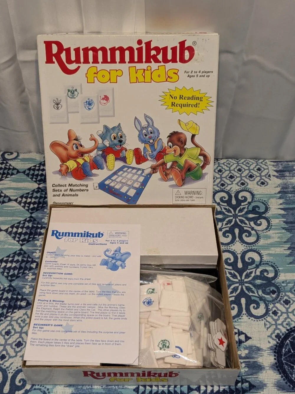 Rummikub for Kids Board Game Pressman 2005 COMPLETE Family Learning Game Version